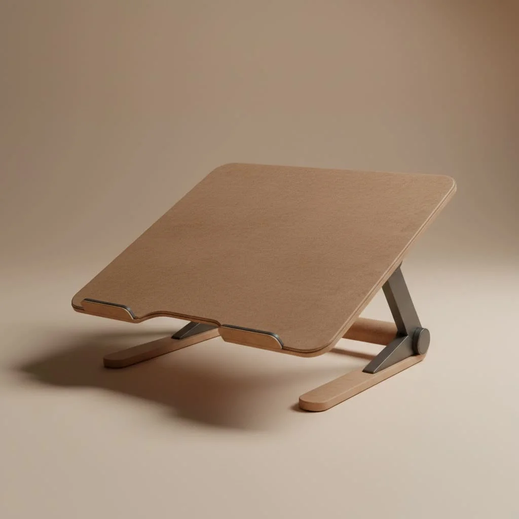 Nulaxy laptop stand elevating a silver laptop on a modern desk